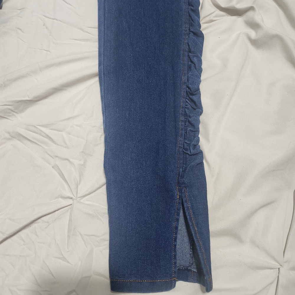 Denim Ruffle Two-Piece Set - Dark Blue - Picture 3 of 6